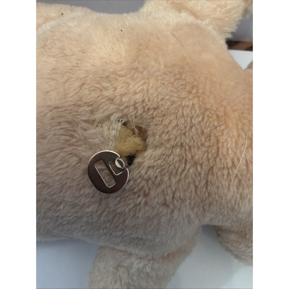 Vintage Rushton Teddy Bear Plush Tan 15" Stuffed Animal Toy Tested Works Musical - Picture 6 of 9